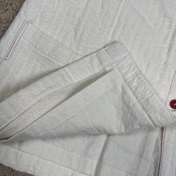 Itbit Jacket Womens L Beige Muslin Natural Fiber Bohemian Artsy Hippie Blazer - Picture 4 of 9